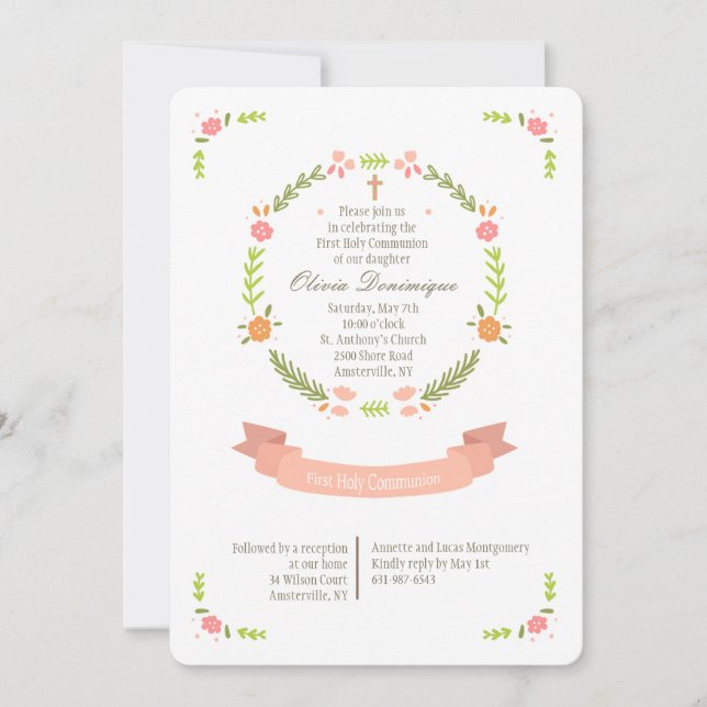 Invitación religiosa de la celebración pura (Anverso)
