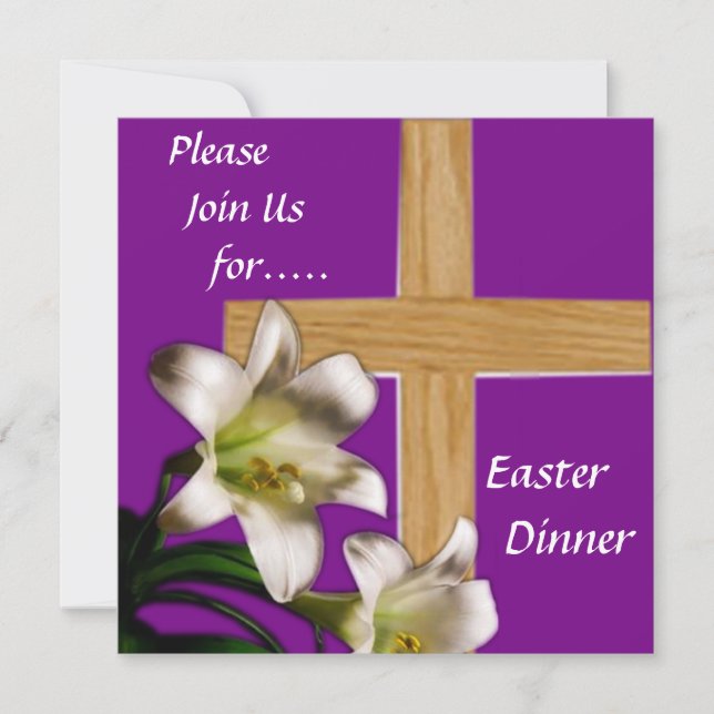 Invitación religiosa de la cena de Pascua (Anverso)