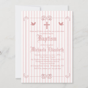 Invitación religiosa de Rosé del marco delicado