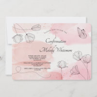 Invitación religiosa rosa pastel