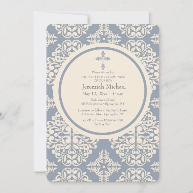 Invitación Religiosa Sofisticada (Anverso)