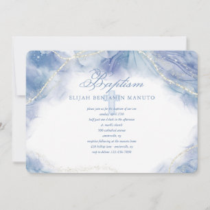 Invitación Religioso azul contemporáneo