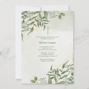 Invitación Religioso Evergreen