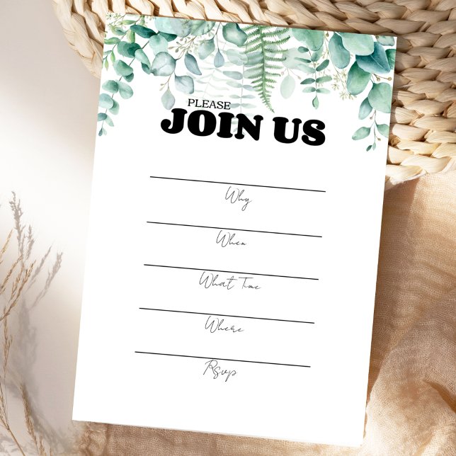 Invitación Rellenar en blanco multiusos Eucaplyptus (Subido por el creador)