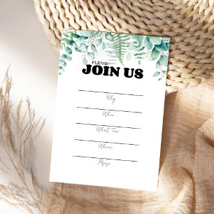 Invitación Rellenar en blanco multiusos Eucaplyptus