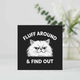 Invitación Relleno Divertido Sarcástico Frase de Señora Gato 