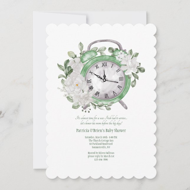 Invitación Reloj Irlandés (Anverso)