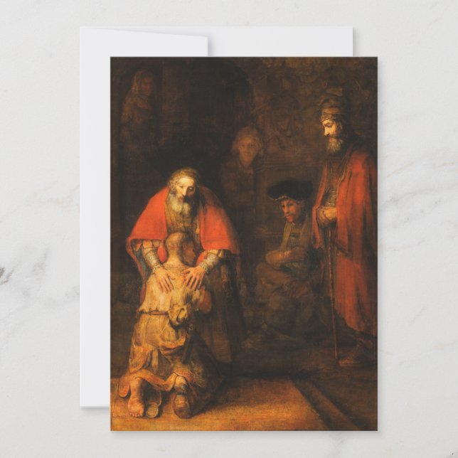 Invitación Rembrandt - Regreso Del Hijo Prodigal (Anverso)