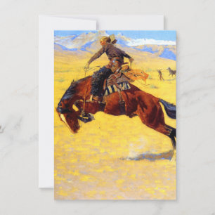 Invitación Remington Old West Horse y Cowboy