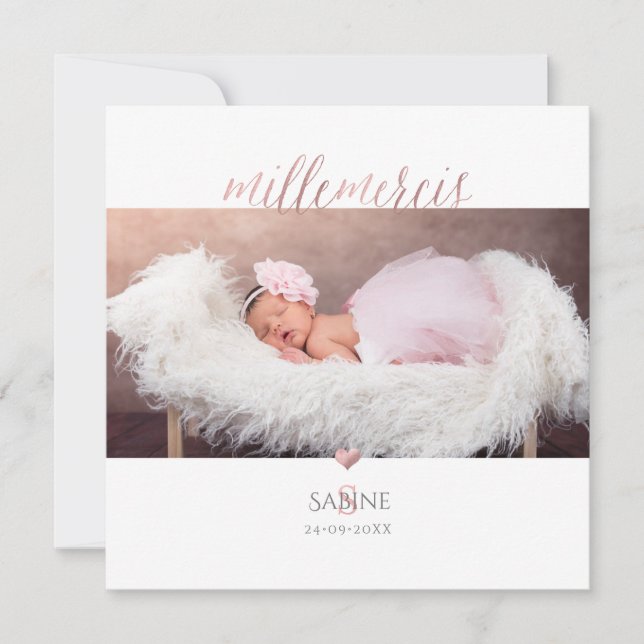 Invitación Remisión de Monogramme de bricolaje en D'or Rosa (Anverso)