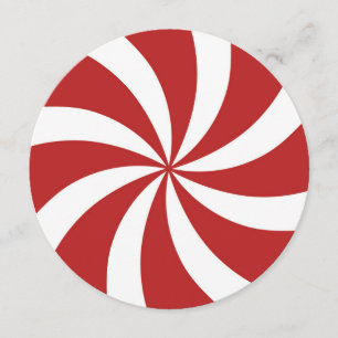 Invitación Remolino del caramelo del navidad de la