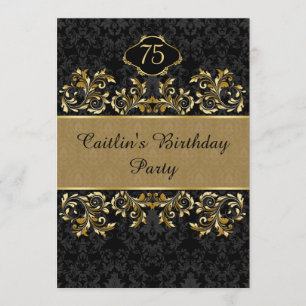 Invitación Remolinos de oro, 75.a fiesta de cumpleaños del