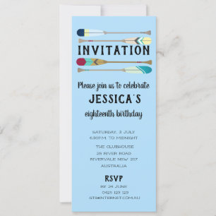 Invitación Remos de estilo vintage