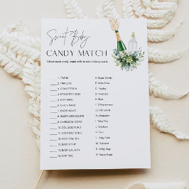 Invitación REMY Sweet Baby Shower Candy Match Game Card