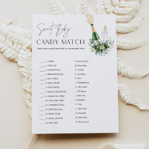 Invitación REMY Sweet Baby Shower Candy Match Game Card