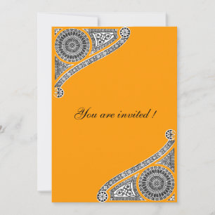 Invitación RENACIMIENTO, amarillo anaranjado