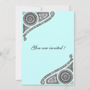 Invitación RENACIMIENTO, azul acuático