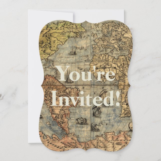 Invitación Renacimiento del Mapa Antiquev de Forlani de 1565 (Anverso)