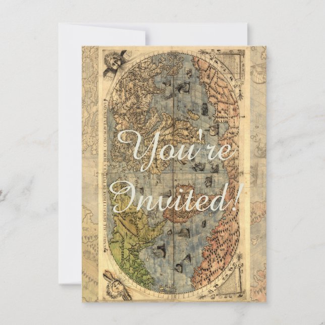 Invitación Renacimiento del Mapa Antiquev de Forlani de 1565 (Anverso)