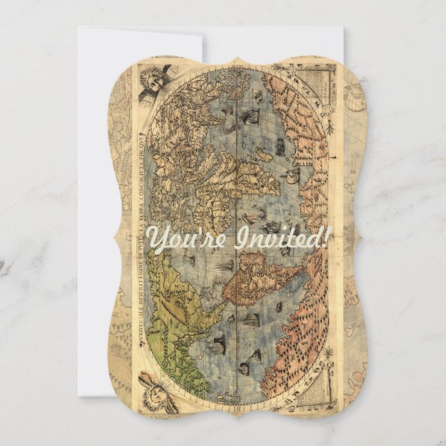 Invitación Renacimiento del Mapa Antiquev de Forlani de 1565 (Anverso)