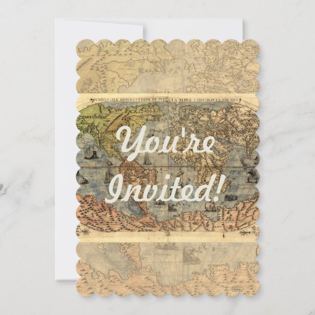 Invitación Renacimiento del Mapa Antiquev de Forlani de 1565 (Anverso)