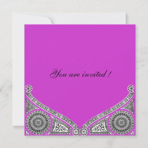 Invitación RENACIMIENTO, violeta púrpura brillante