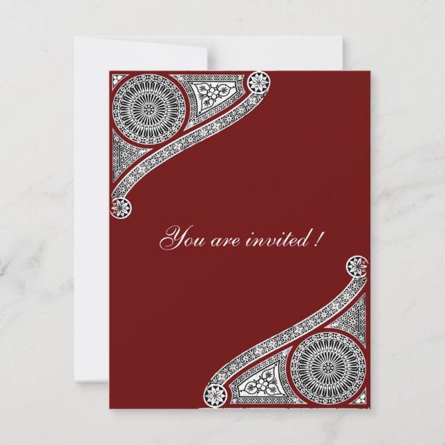 Invitación RENAISSANCE, rojo (Anverso)