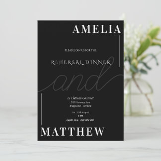 Invitación renal minimalista en blanco y negro
