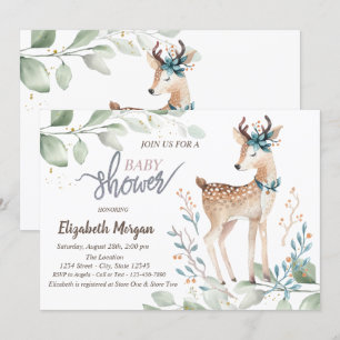Invitación Reno bebé deja la fiesta de baby shower 