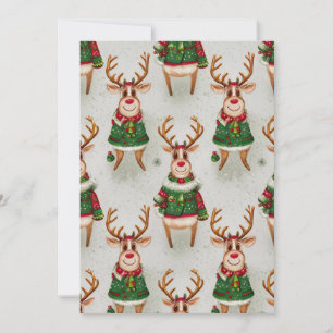 Invitación reno de Navidad