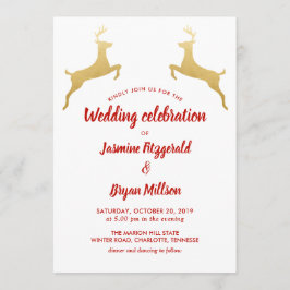 Invitación Reno de oro | Navidad | Boda