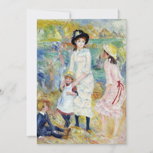Invitación Renoir - Niños en la costa, Guernsey (Anverso)