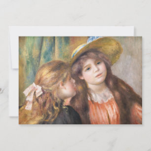Invitación Renoir - Retrato de dos niñas pequeñas