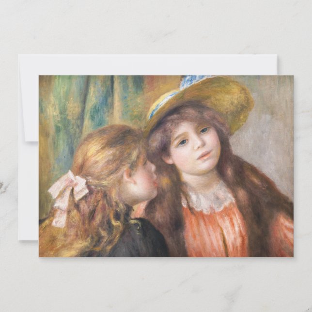 Invitación Renoir - Retrato de dos niñas pequeñas (Anverso)