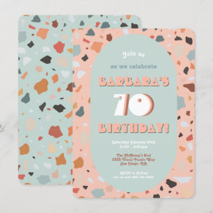 Invitación Renovación de Hippie Boho Retro Terrazzo