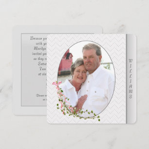 Invitación Renovación de la promesa de foto grabado en reliev