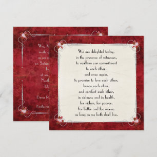 Invitación Renovación de la promesa de la hoja roja