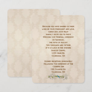 Invitación Renovación de la promesa de matrimonio en damasco