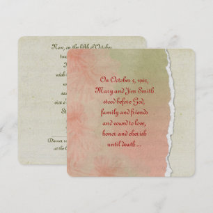 Invitación Renovación de la promesa de papel desgarrado