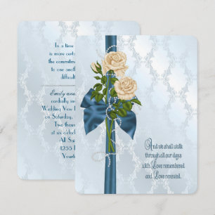 Invitación Renovación de la promesa de Rosa y Pearl Bouquet