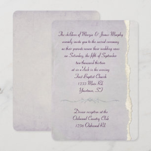 Invitación Renovación de la promesa del Boda de la Lavandería