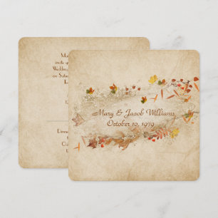 Invitación renovación de la promesa del boda de otoño
