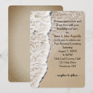 Invitación Renovación de la promesa del Boda de surf oceánico