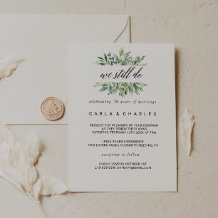 Invitación Renovación de la Vow del follaje botánico de la ve