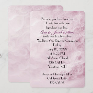 Invitación Renovación de votos abstracta de boda rosa rubor