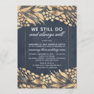 Invitación Renovación de votos aniversario de boda follaje do