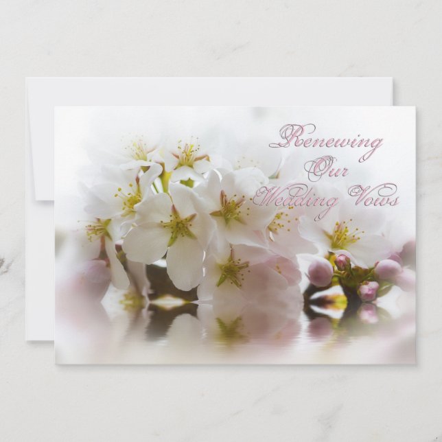 Invitación Renovación de votos Bodas - InvitacionesFlores de  (Anverso)