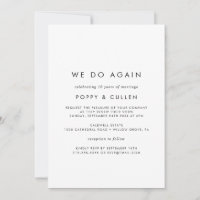 Renovación de votos Chic Typography We Do Again