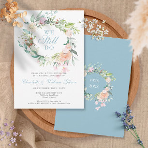 Invitación Renovación de votos de aniversario 60 Floral