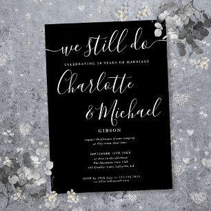 Invitación Renovación de votos de aniversario de bodas con gu